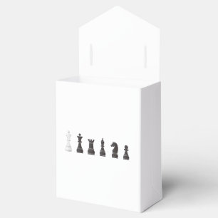 All black one white, chess pieces favour box