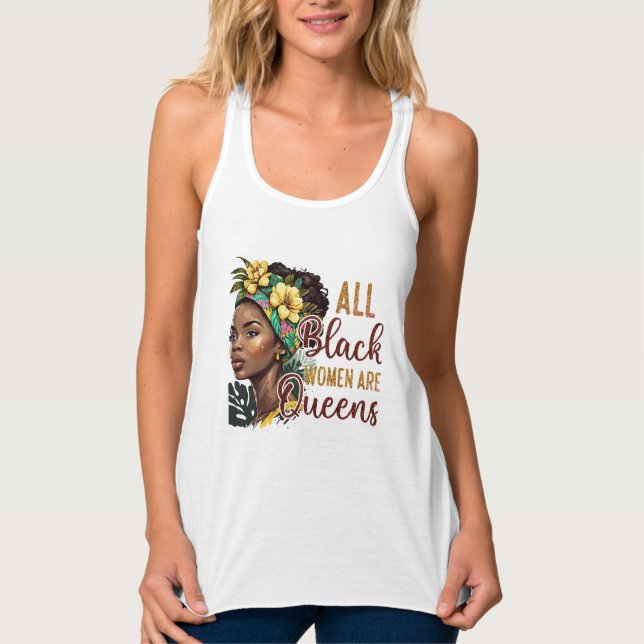 All Black Women Are Queens  Singlet (Front)