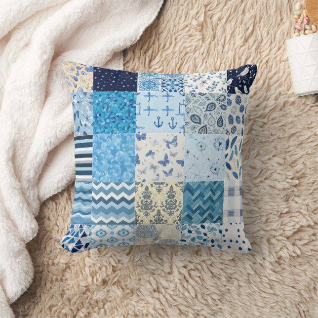 All Blue Cheat Quilt Pattern 2025 Cushion (Blanket)