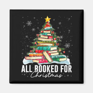 All Booked For Christmas Book Christmas Tree Light Magnet