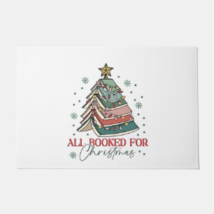 All Booked For Christmas Book Lover Christmas Xmas Doormat