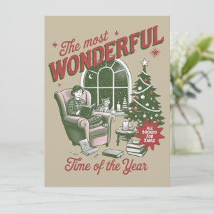 All Booked for Christmas Book The Most Wonderful  Holiday Card