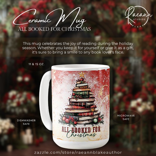 All Booked for Christmas Ceramic Mug (Creator Uploaded)