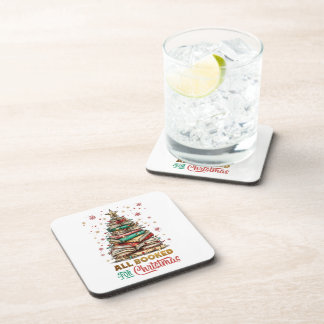 All Booked for Christmas  Coaster