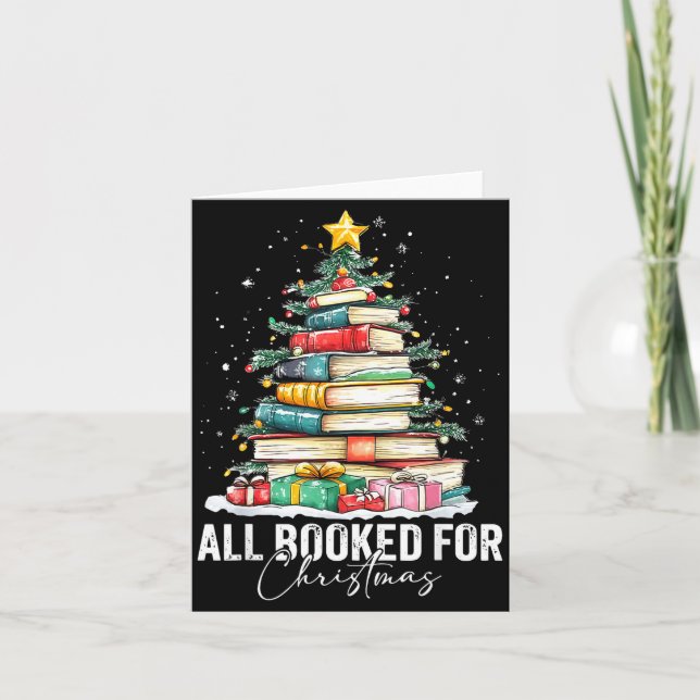All Booked For Christmas Coquette Books Teacher Xm Card (Front)