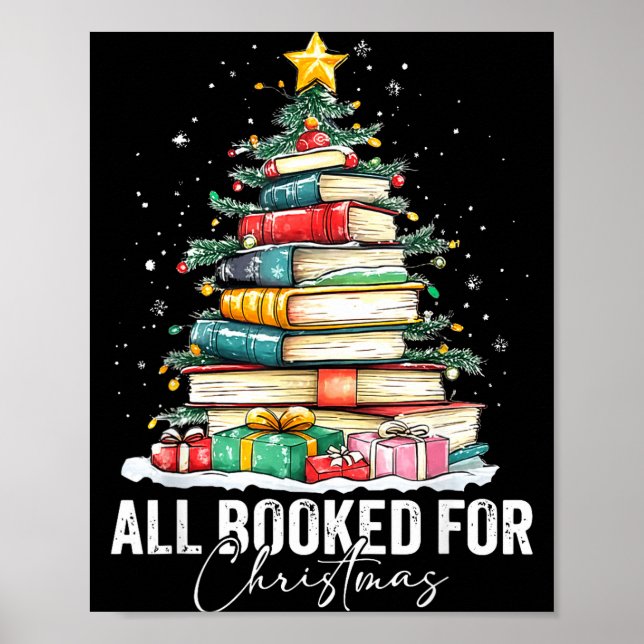 All Booked For Christmas Coquette Books Teacher Xm Poster (Front)
