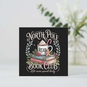 All Booked for Christmas Coquette Xmas Book Club  Holiday Card
