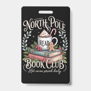 All Booked for Christmas Coquette Xmas Book Club ID Badge