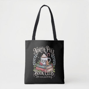 All Booked for Christmas Coquette Xmas Book Club Tote Bag
