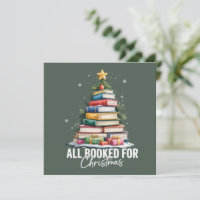 All Booked For Christmas Gift Librarian Bookworm 