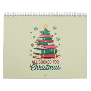 All Booked For Christmas Librarian Book Lover Tree Calendar