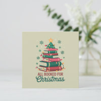 All Booked For Christmas Librarian Book Lover Tree