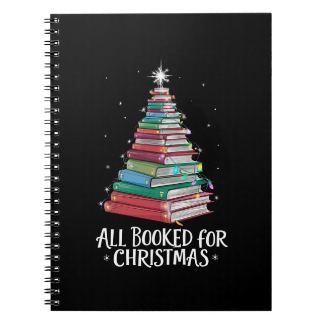All Booked For Christmas Librarian Xma Book Lovers (Front)