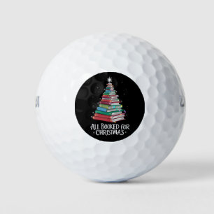 All Booked For Christmas Librarian Xma Book Lovers Golf Balls
