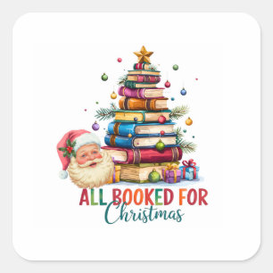 All Booked for Christmas Sticker   Festive Gift