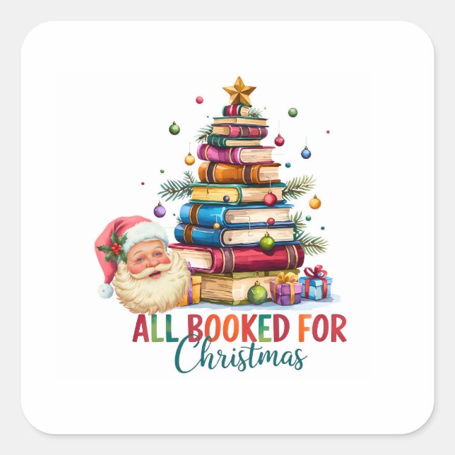 All Booked for Christmas Sticker | Festive Gift (Front)