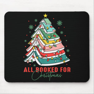All Booked For Christmas Teacher Librarian Book Lo Mouse Pad