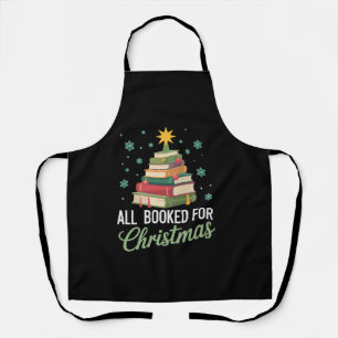 All Booked For Christmas Tree Books Teacher Xmas Apron