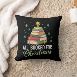 All Booked For Christmas Tree Books Teacher Xmas Cushion