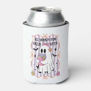 All Booked For Halloween Teacher Ghost Can Cooler