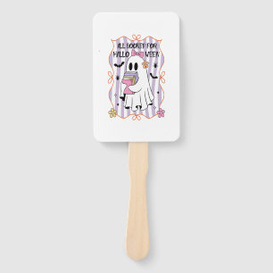 All Booked For Halloween Teacher Ghost Hand Fan