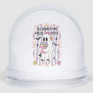 All Booked For Halloween Teacher Ghost Snowglobe