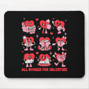 All Booked For Valentine Candy Heart Reading Book  Mouse Pad