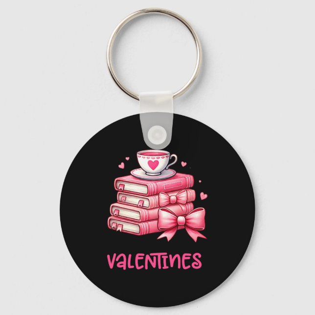All Booked For Valentines Book Reading Bookworm Ne Key Ring (Front)