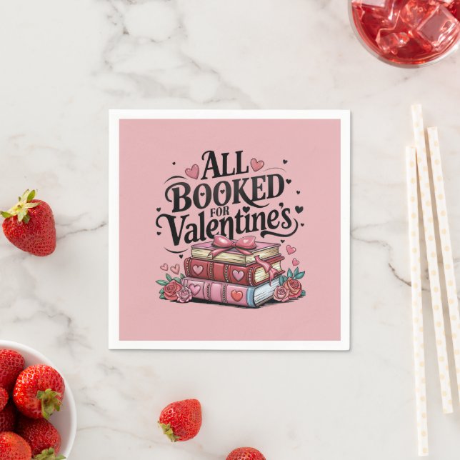 All booked for Valentine's Napkin (Insitu)