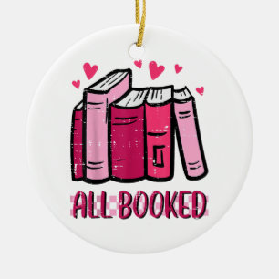All Booked Funny Read Book Reading Librarian Men W Ceramic Tree Decoration