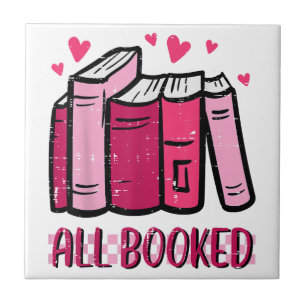 All Booked Funny Read Book Reading Librarian Men W Tile