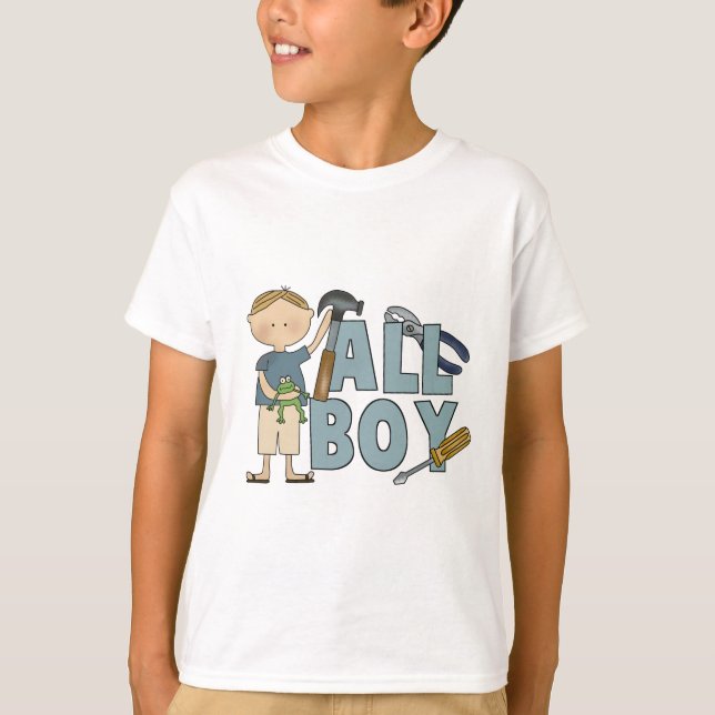 All Boy Kids Ringer T-Shirt (Front)