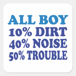 All Boy Square Sticker