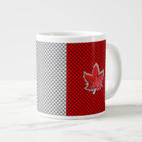 All Canadian Red Maple Leaf on Carbon Fibre Print