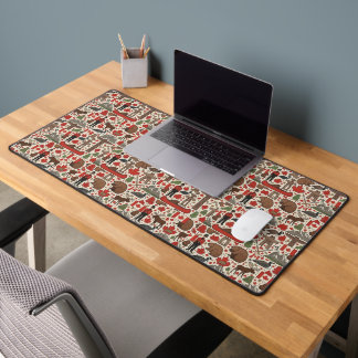 All Canadian Symbols - Patriotic Icons Collage Desk Mat