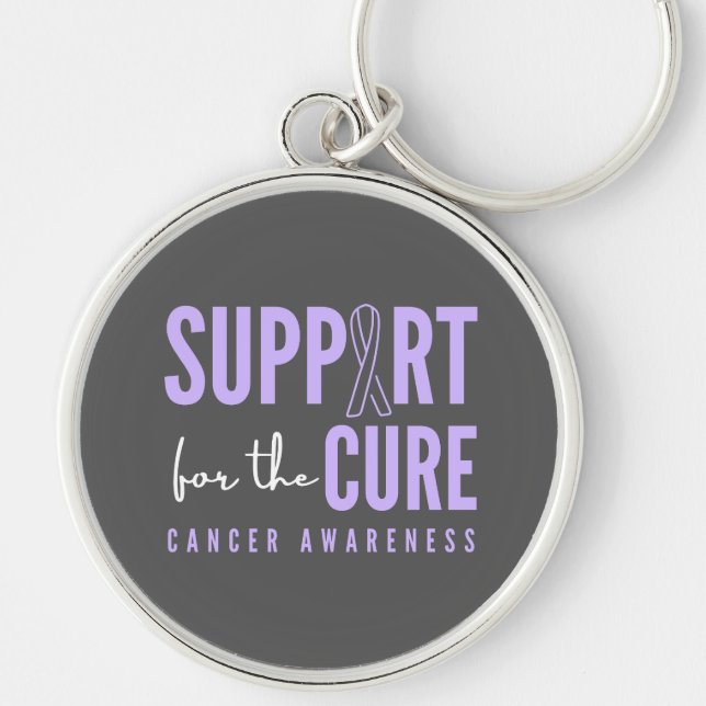 all cancer awareness. support. cure. Keychain (Front)