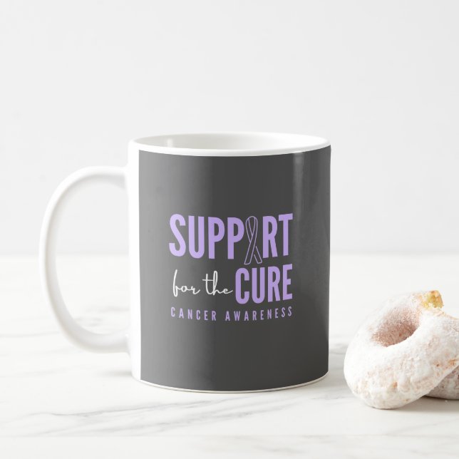 all cancer awareness.support for the cure. Mugs (With Donut)