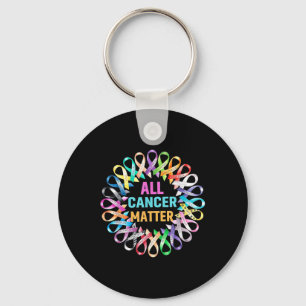 All Cancer Colourful Ribbons Cancer Awareness  Key Ring