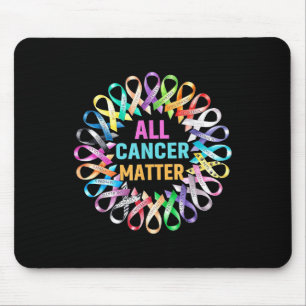 All Cancer Colourful Ribbons Cancer Awareness Mouse Pad