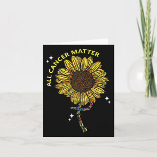 All Cancer Matters Awareness Cross All Ribbons 1 Card