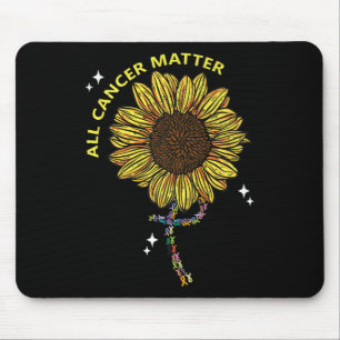 All Cancer Matters Awareness Cross All Ribbons 1 Mouse Pad