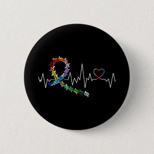 All Cancer Matters Awareness Day Heartbeat 3  6 Cm Round Badge