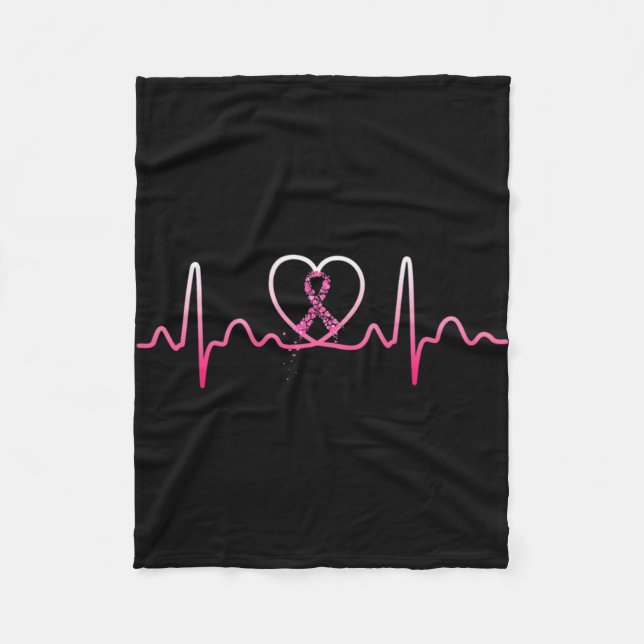 All Cancer Matters Awareness Day Heartbeat  Fleece Blanket (Front)