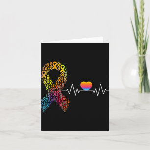 All Cancer Matters Awareness Day Heartbeat Ribbon Card