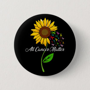All Cancer Matters Awareness Day Ribbon 6 Cm Round Badge