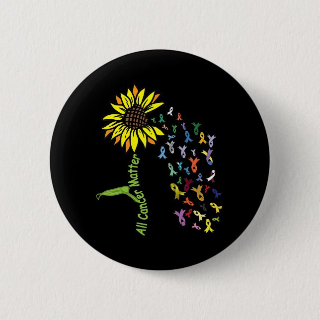 All Cancer Matters Awareness Day Ribbon  6 Cm Round Badge (Front)