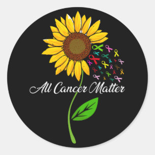 All Cancer Matters Awareness Day Ribbon  Classic Round Sticker