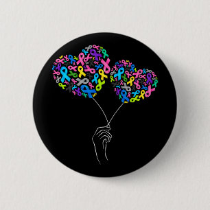 All Cancer Matters Awareness Fight All Cancer Ribb 6 Cm Round Badge
