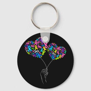 All Cancer Matters Awareness Fight All Cancer Ribb Key Ring