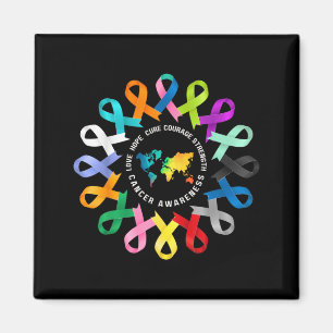 All Cancer Matters Awareness Fight Cancer Ribbon Magnet
